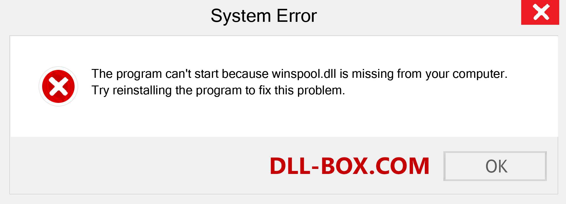  winspool.dll file is missing?. Download for Windows 7, 8, 10 - Fix  winspool dll Missing Error on Windows, photos, images